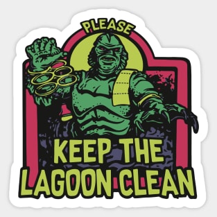 Keep the lagoon clean Sticker